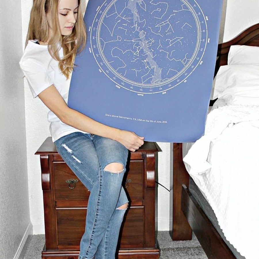 Anniversary star map gift