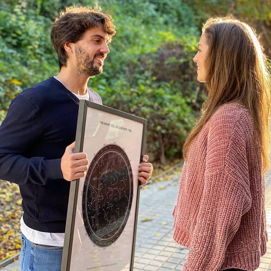 The 5 star Anniversary Gift - a starmap of that magical moment