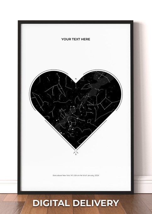 Heart White and Black